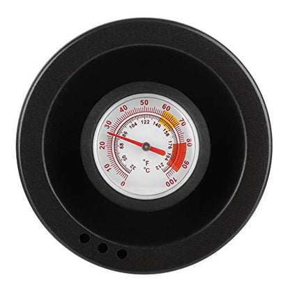 Fdit Coffee Kettle with Thermometer, 850ml Stainless Steel Drip Kettle, Wooden Handle, PTFE Coating, Black