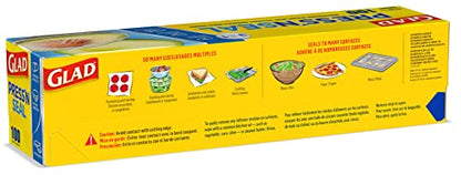 Glad Press'N Seal Plastic Food Wrap, 100 Square Foot Roll, Pack of 3, (Package May Vary) - size: 100 Sq Ft (Pack of 3)