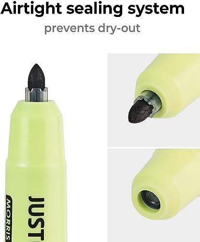 carrotez Retractable Permanent Markers, Thick Barrel, Low Odor, Bold Writing, Bullet Tip, 12 Count, Black
