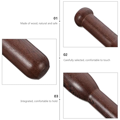 TOYANDONA Wood Pestle Only Replacement - 7. 6 Inch Food Grinding Stick Tool Wooden Pestle for Mortar Set Spice Crusher Food Masher
