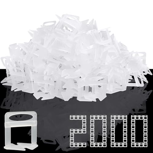 DGSL Tile Leveling System, 2000-Piece 1/16" Tile Spacers Clips Tile Tools, Tile Installation Tools for Professional Ceramic Tile and Stone Installation - size: 1/16*2000
