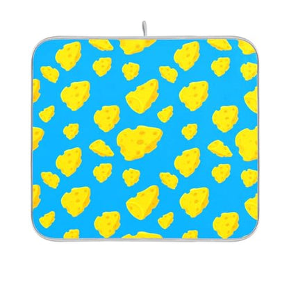Qilmy Cheese Dish Drying Mat Absorbent Reversible Dish Drainer Pad Tableware Mat for Kitchen Counter Home Decoration, 18 x 24 Inch - size: 18 x 24 Inch
