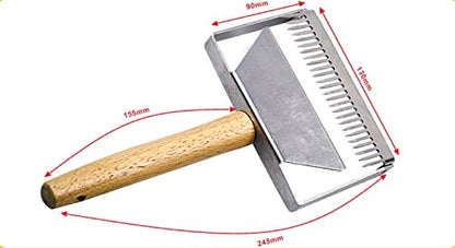 New Honey Hive Uncapping Fork Scraper Knife with Wood Handle Food Degree Stainless Steel Honey Uncapping Tool