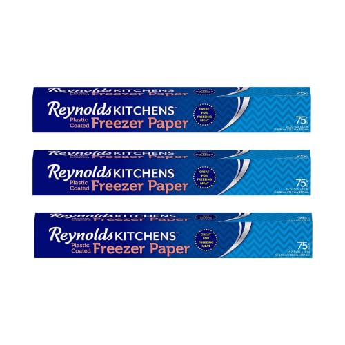 Reynolds Kitchens Plastic Coated Freezer Paper - 75 Square Feet (Pack of 3) - size: 75 Sq Ft (Pack of 3)