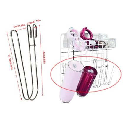Bottle Drying Rack with Hanging Hook Attachment to Dish Drying Rack Space Saving Baby Bottles Holder Dryer for Kitchen Sink Caddy Organizer Cups Glass Tumblers Wine Decanter Mugs Mason Jars