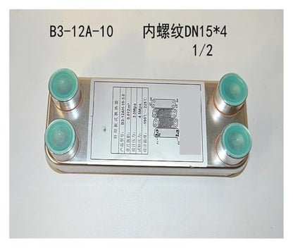 Female Thread Plate Wort Chiller Version Stainless Steel brazed Plate Heat Exchanger, Plate Oil Cooler, Heat Pump intercooler, Fluorine Water Exchange Water Heater(B3-12A-10-3.0) - color: B3-12a-10-3.0