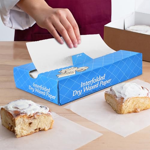 Fit Meal Prep 1000 Sheets 15 x 10.75” Dry Wax Paper Sheets for Food, Greaseproof Sandwich Wrapping, Interfolded Deli Wax Paper for Fries, Burgers, Food Basket, Made in USA - size: 15 x 10.75"