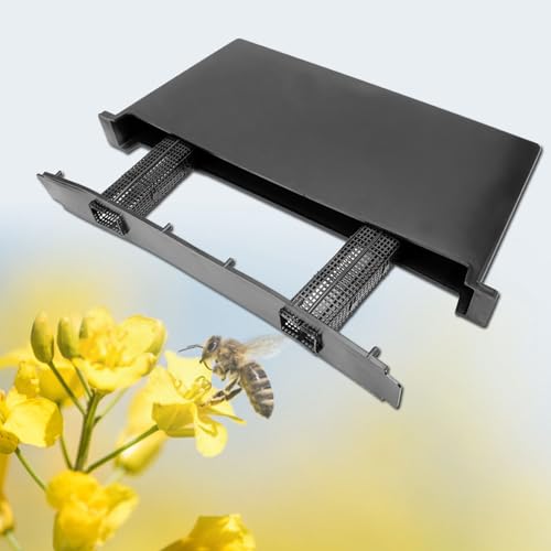 FLEXMAN Bee Feeder, 4L Larger Capacity Black Plastic Bee Watering Station, Beehive Frame Feeder Deep Frame Water Feeder, Bee Feeding Tools for Honey Bee Beekeeping Supplies