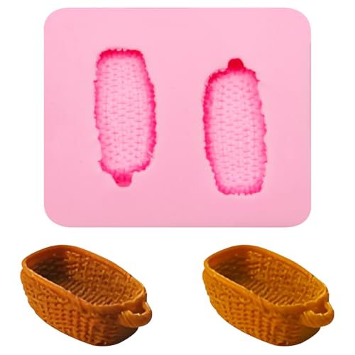 Woven Basket Silicone Fondant Molds for Chocolate Cake Decoration Candy Cupcake Topper Cake Polymer Clay Crafts Epoxy Resin