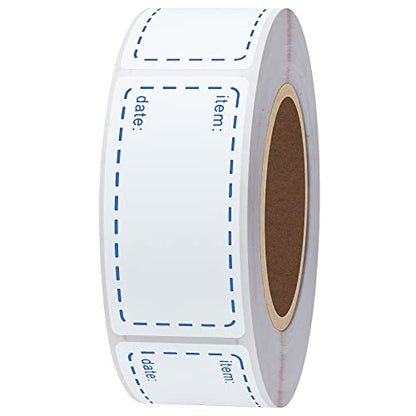 500pcs Freezer Labels Removable Storage Stickers 1x2 Inch Waterproof Oil-Resistant Refrigerator Kitchen Labels (Blue) - color: Blue-1
