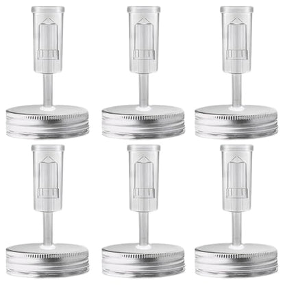 Mason Jar Fermentation Lids Kit with 6 Lids & Airlocks, 2.76" Regular Mouth Fermenting Supplies