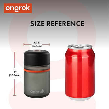 ONGROK Glass Storage Jar, 180ml, 3 Pack | UV Herb/Spice Jar with Child‑Resistant Lid, Color‑Coded Glass Containers to Preserve Smell and Aroma - size: 180ML - 3 Pack