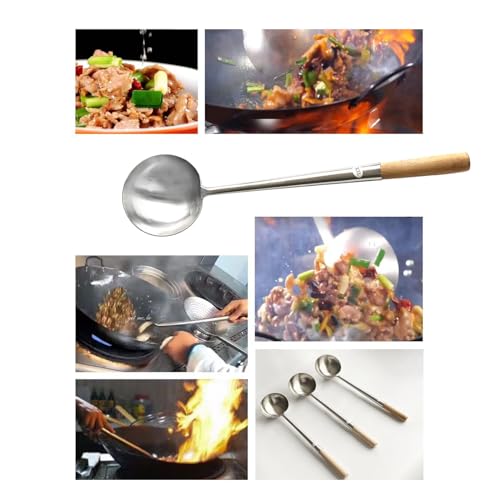 Sunrise Commercial Grade Wok Ladle 19.5" (XL) - size: Ladle 19.5" (XL)