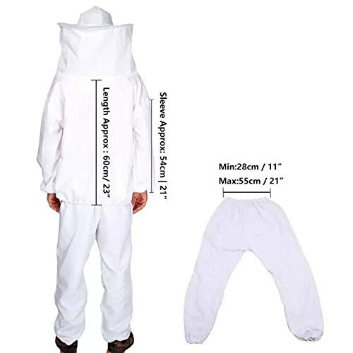 Professional Beekeeper Suit Outfit Include Protective Jacket Pants Gloves Scraper, Beekeeping Suit Protective with Veil Hood for Bee Keepers - color: Package B