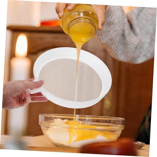 PRETYZOOM 2pcs Nylon Double Honey Filter Strainer for Beekeeping Fine Mesh Sieve for Yogurt and Juice Extraction and Easy to Use
