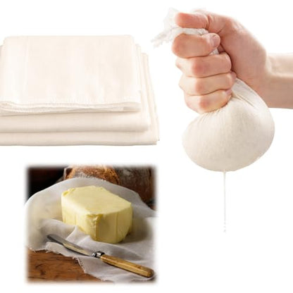 10 Pack Precut Cheesecloth,Grade 100, Ultra Fine for Straining & Cooking, 100% Unbleached Cotton Cheese Cloth Making Cloths Straining, Hemmed Combed Muslin Cheese Tools (40 * 40cm) - size: 40*40cm