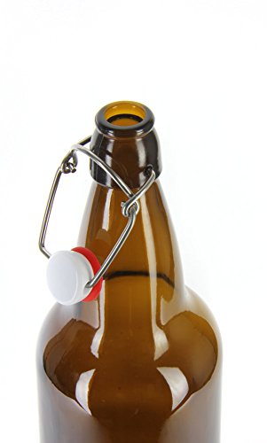 Ez Cap Beer Bottles, Amber, 16 oz.