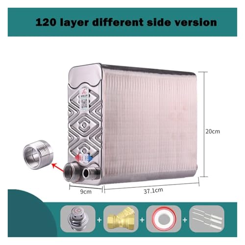 50/60/80/100/120-Plate Domestic Hot Water Exchanger Water to Water Brazed Plate Heat Exchanger(120 Different Side) - size: 120 Different Side