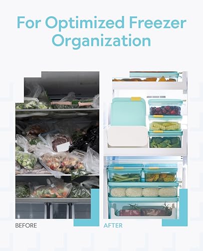 LocknLock Freezer Fit Plastic Freezer Containers | Airtight Stackable Food Storage for Meal Prep | Microwave & Dishwasher Safe | BPA Free Freezer Container with Lid, 450ml - size: 450ml