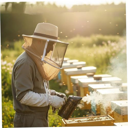 Beekeeper Hat with Veil - Professional Protection Bee Hat with Adjustable Strap & Breathable Design for Beekeeping Supplies Beekeeper Bee Supplies