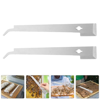 VANZACK Professional Beekeeping Tools Set Silver Steel Hive Scraper Beehive Box