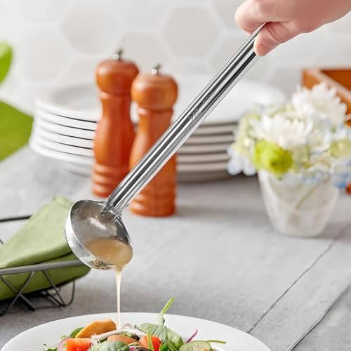 OCS Parts Set of 3 Stainless Steel Culinary Ladles | One-Piece Dishwasher Safe Home, Restaurant, Buffet and Catering Serving Ladle for Sauces, Soup, Gravy, and Salad Dressing (0.5-2 - 4 Ounce) - size: 0.5 - 2 - 4 Ounce