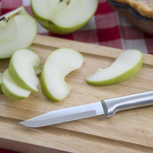 Rada Cutlery Regular Paring Knife (R101), 3.25" Stainless Steel Blade, Silver Handle - color: Silver