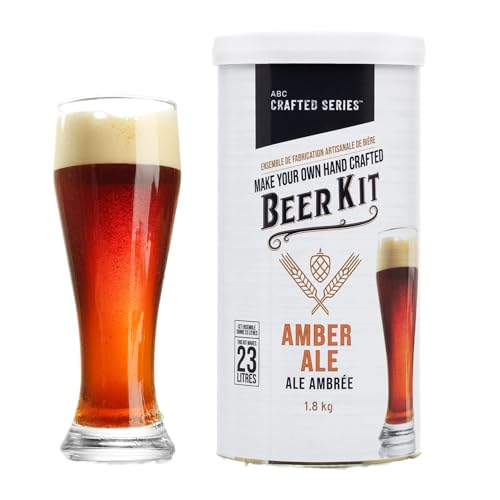 ABC Crafted Series Beer Making Kit | Beer Making Ingredients for Home Brewing | Yields 6 Gallons of Beer | Amber Ale - color: Amber Ale
