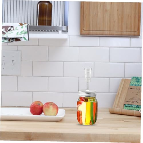 SMASOLO Fermenter Jar Lid Set for 87mm Wide Mouth Mason Jars with Airlock Home Fermentation Supplies for Kimchi and Pickling 1 Lid + 1 Fermenting Airlock Random Color
