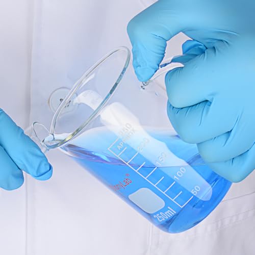 stonylab Glass Beaker with Handle, Borosilicate Glass Graduated Low Form Griffin Beaker with Handle and Pouring Spout, 250 ml - size: 250 ml