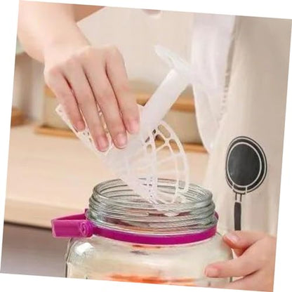 Mobestech 2Pcs Mason Jar Fermentation Press Tool Compact Pickle Pressing Plate for Improved Vegetable Fermenting for Home Canning and Giving