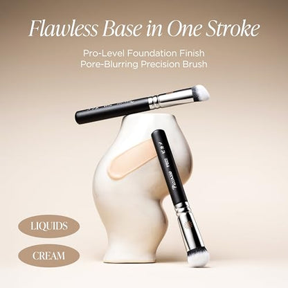 Korean FB22 Foundation Spatula – Professional Stainless Steel Makeup Tool for Thin, Seamless Foundation & Cream Blending (Dome) - color: Dome