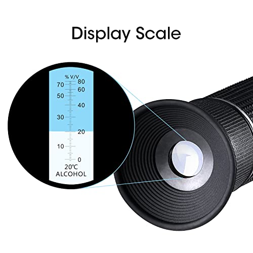 Brix Meter Refractometer 0~90%, LEERCHUANG Handheld Brix Refractometer, High Accurate Brix Measurement with ATC for Fruit, Beverages&Juice, Honey, Maple Syrup, Molasses and Other Sugary Drink… - size: Brix: 0~90%