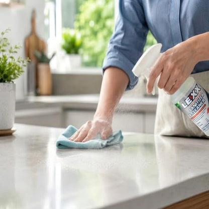 LEXX® Sanitizer Spray Bundle, 32 oz Quart Bottle + 1 Gallon, EPA Registered Food Contact Surface Sanitizer & Cleaner, NSF Category A1, D2, Antibacterial, Multi-Surface, No Rinse