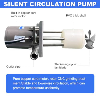 US In Stock -10℃ ~100℃ Laboratory Chiller Circulator 6L Chiller Lab Low Temperature Cooling Liquid Circulator Pump Chiller Lab Recirculating Chiller Water Bath Recirculating Water Cooling Chiller,110V