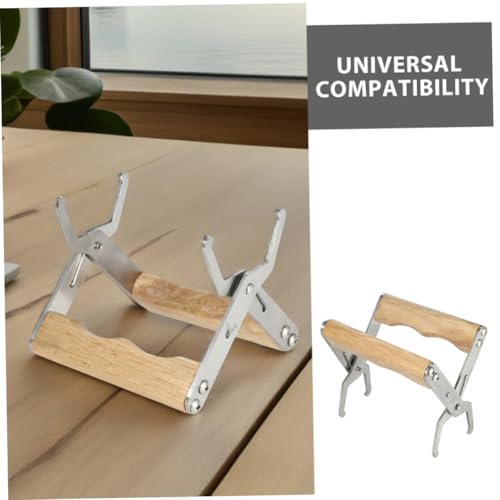 Kisangel 4pcs Beekeeping Frame Gripper Tool with Wooden Handle Stainless Steel Hive Frame Holder for Beekeepers Honey Harvesting and Hive Inspection