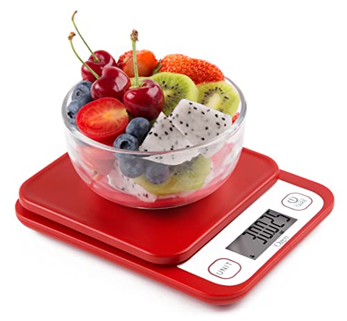 Ozeri Garden and Kitchen Scale II, with 0.1 g (0.005 oz) 420® Variable Graduation Technology® - color: Red