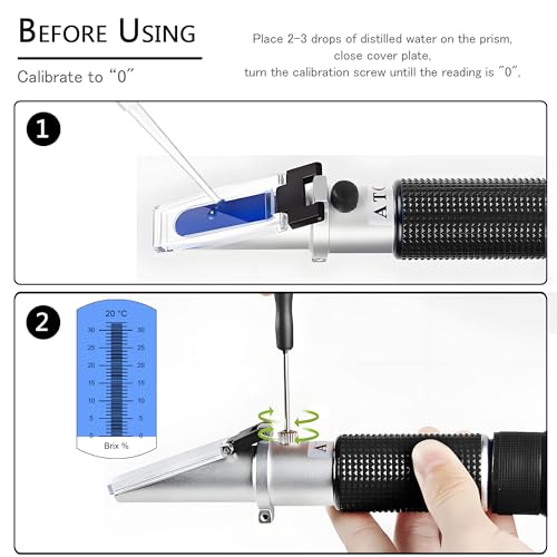 0-32% Brix Meter Refractometer,V-Resourcing Portable Hand Held Refractometer for Sugar Content Test - color: Brix Refractometer ( 0-32% )