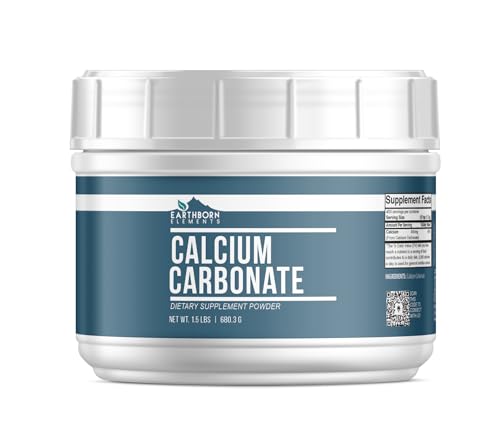 Earthborn Elements Calcium Carbonate Powder (1.5 lb), Natural Antacid, Convenient Mess Free Resealable Tub - size: 23.81 Ounce (Pack of 1)