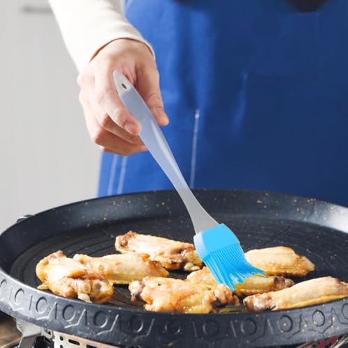 Food Silicone Barbecue Brushes Oil Temperature Resistant Household Kitchen Baking Pastry Oil Brush,summer BBQ,2.5 * 15cm (10pcs,Random color) - color: 10pcs,Random color
