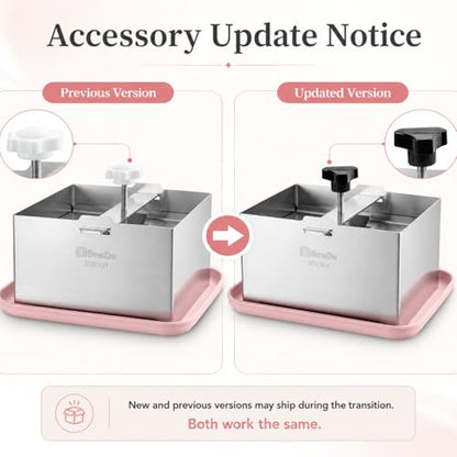 Tofu Press Stainless Steel, Paneer Maker with Tofu Press Cloth and Drip Tray, Improves Tofu Flavor and Texture, for Homemade Tofu, Paneer Press and Cheese Press, Multi-Functional Kitchen Tool（Pink） - color: Stainless Steel Standard
