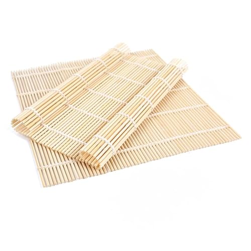 BZG 2 Pack Bamboo Sushi Rolling Mat, Sushi roll maker,Sushi making kit, Bamboo Sushi Rolling Mat,Sushi maker(9.5" x 9.6")