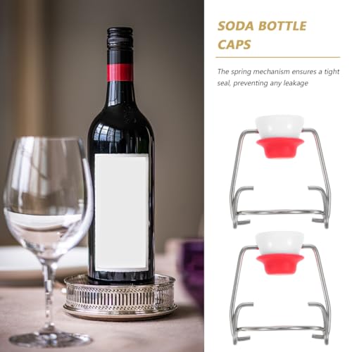 VOSAREA 15pcs Airtight Swing Top Bottle Caps Leakproof Stainless Steel and Silicone Lids for Soda and Beer Bottles Convenient Closure for Freshness