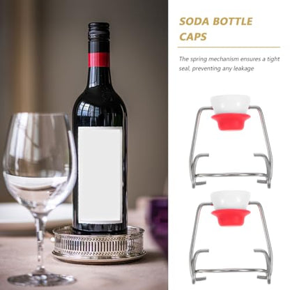 VOSAREA 15pcs Airtight Swing Top Bottle Caps Leakproof Stainless Steel and Silicone Lids for Soda and Beer Bottles Convenient Closure for Freshness