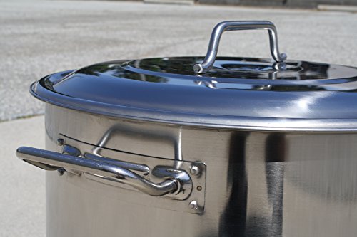 CONCORD Stainless Steel Brew Kettle w/ 2 Precut Holes (60 QT/ 15 Gal) - size: 60 QT/ 15 Gal