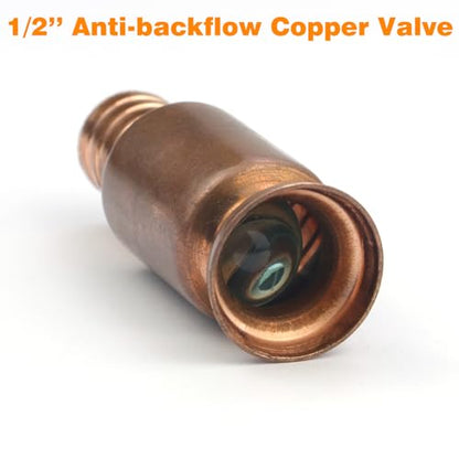 Gas Siphon Pump 1/2'' Copper Valve 6FT Syphon Hose for Water Gasoline Fuel & Other Liquid Safety Self Priming Shaker Siphon Hand Pump Tube