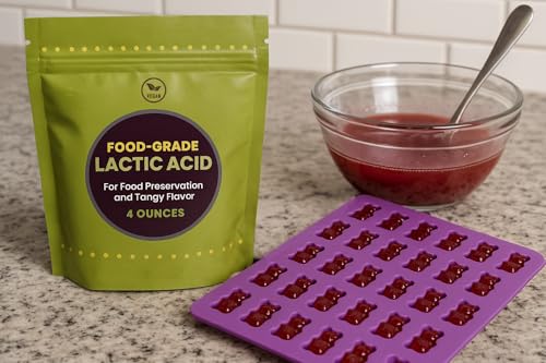 Lactic Acid Food Grade, Vegan Lactic Acid Powder for Vegan Cheese, Food Preservation and Tangy Flavor 4 Ounces