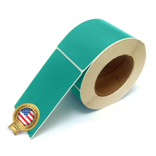 NextDayLabels 500 Rectangle Stickers (3" x 5") - Color Coding Labels Roll - Moving Labels for Boxes, Colored Inventory Stickers for Packing, Organizing, and Storage (Teal) - color: Teal