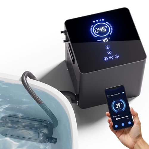 Cold Plunge Chiller Pro, Upgraded 1/2HP Ice Bath Chiller for Any Tub, Cools to 39°F, No Pump or Plumbing Needed, WiFi App Control, Ready-to-Use for Outdoor Home Cold Therapy