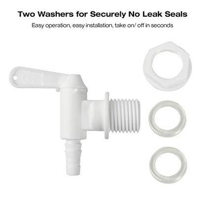 FERRODAY 3 Pack Bucket Spigot for 5 Gallon Bucket Spigot Bottling Bucket Plastic Spigot Bottling Spout Fermenting Spigot Homebrew Wine Making Supplies and Equipment 0.4" Barb Spout Spigot for Bucket - size: 3 Bucket Spigot
